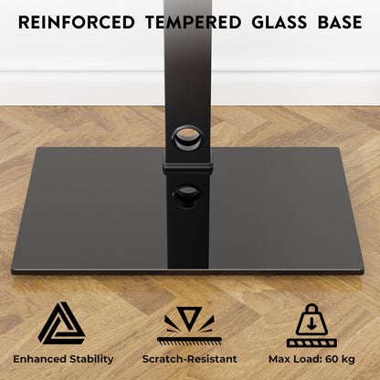 BONTEC TV Floor Stand for 30-70 Inch LED LCD OLED Flat Curved TVs, Height Adjustable Tall Swivel Standing TV Stand, Universal Freestanding Floor Standing TV Stand Base up to 40kg, Max VESA 600x400mm