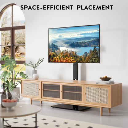 BONTEC TV Floor Stand for 30-70 Inch LED LCD OLED Flat Curved TVs, Height Adjustable Tall Swivel Standing TV Stand, Universal Freestanding Floor Standing TV Stand Base up to 40kg, Max VESA 600x400mm