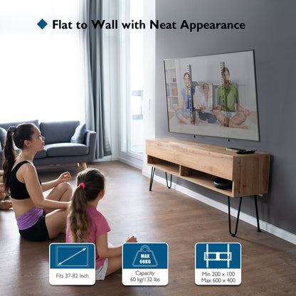 BONTEC TV Wall Bracket for Most 37-82 Inch LED LCD Plasma Flat Curved TVs