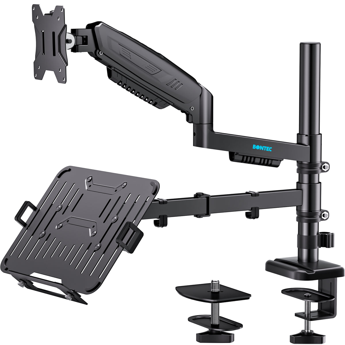 Monitor Arm with Laptop Tray for 15–34 Inch Screens | BONTEC