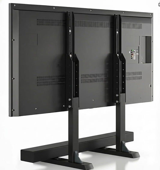 BONTEC Universal TV Stand for 24-86 inch TVs, 70 kg Load, VESA 100x100-800x600 mm, 7 Height Levels, Anti-Tip Safety Strap, Hidden Support Feet, Table Top TV Stand with TV Legs for Living Room