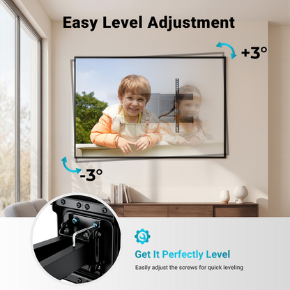 BONTEC TV Wall Bracket for 32-85 Inch LED LCD, Full Motion Swivel Tilt TV Wall Mount, Heavy Duty Dual Arms up to 60kg, Max VESA 600x400mm, Universal TV Mount with Bubble Level and Cable Ties