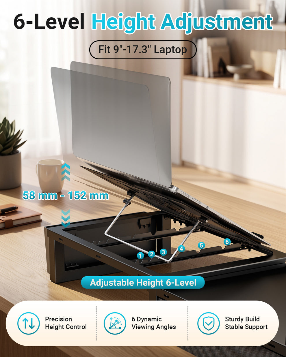Monitor Riser with Adjustable Laptop Tray & Drawer | BONTEC