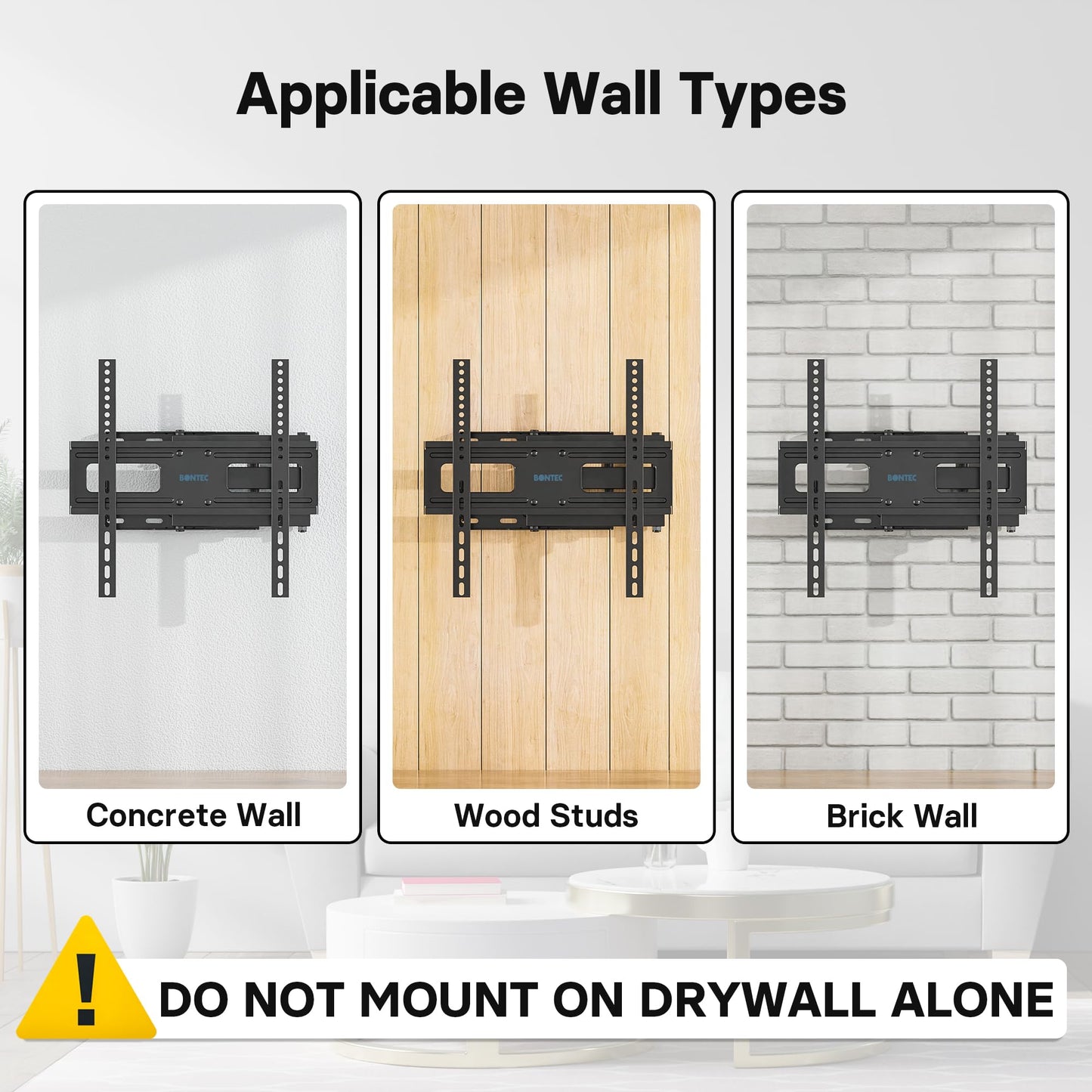 BONTEC TV Wall Bracket for 26-55 Inch, with Swivel, Tilt, and Extension from 80 to 500mm. Full Motion TV Wall Mount Capability of 40KG, Including HDMI Cable and Bubble Level, Max. VESA 400x400