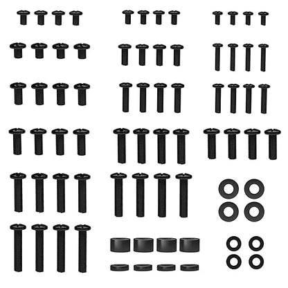 BONTEC Universal TV Mounting Hardware Kit Compatible with Most TVs Up to 80 inch, Includes M4, M5, M6, & M8 TV Screws, Washers & Spacers, Works with Any TV Wall Bracket, Monitor & TV Stand