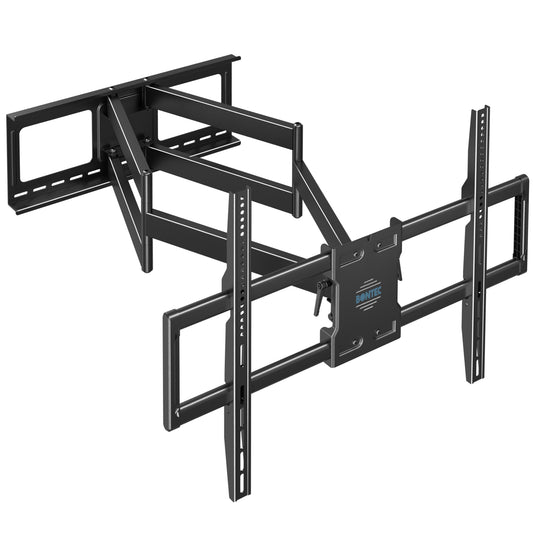 BONTEC TV Wall Bracket for 60-110 Inch TVs, Holds Up to 125kg, Heavy Duty Steel Wall Mount, Extends Up to 1016mm, Max VESA 800x600mm, Swivel and Tilt Wall Bracket with Dual Arms, Full Motion Design