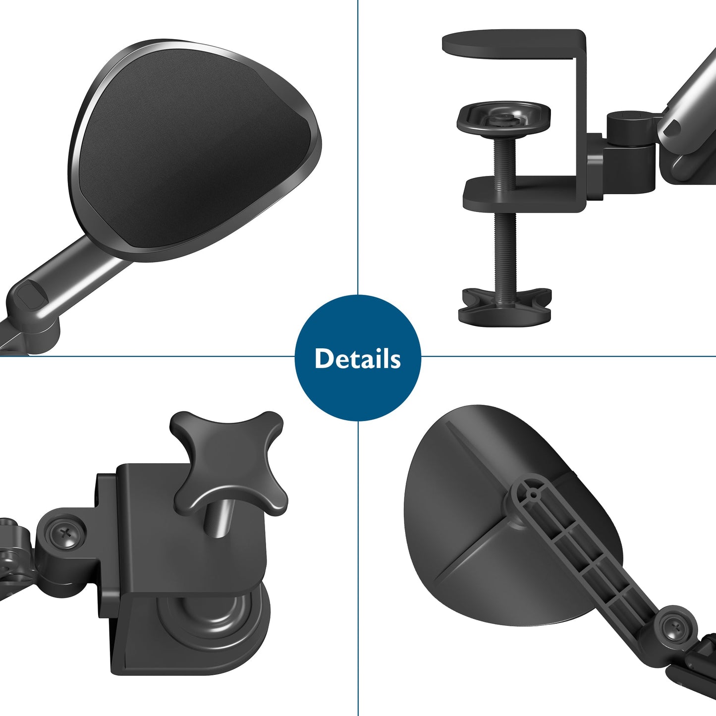 BONTEC Ergonomic Arm Rest Support for Desk Armrest Pad Rotating Wrist Rest Holder