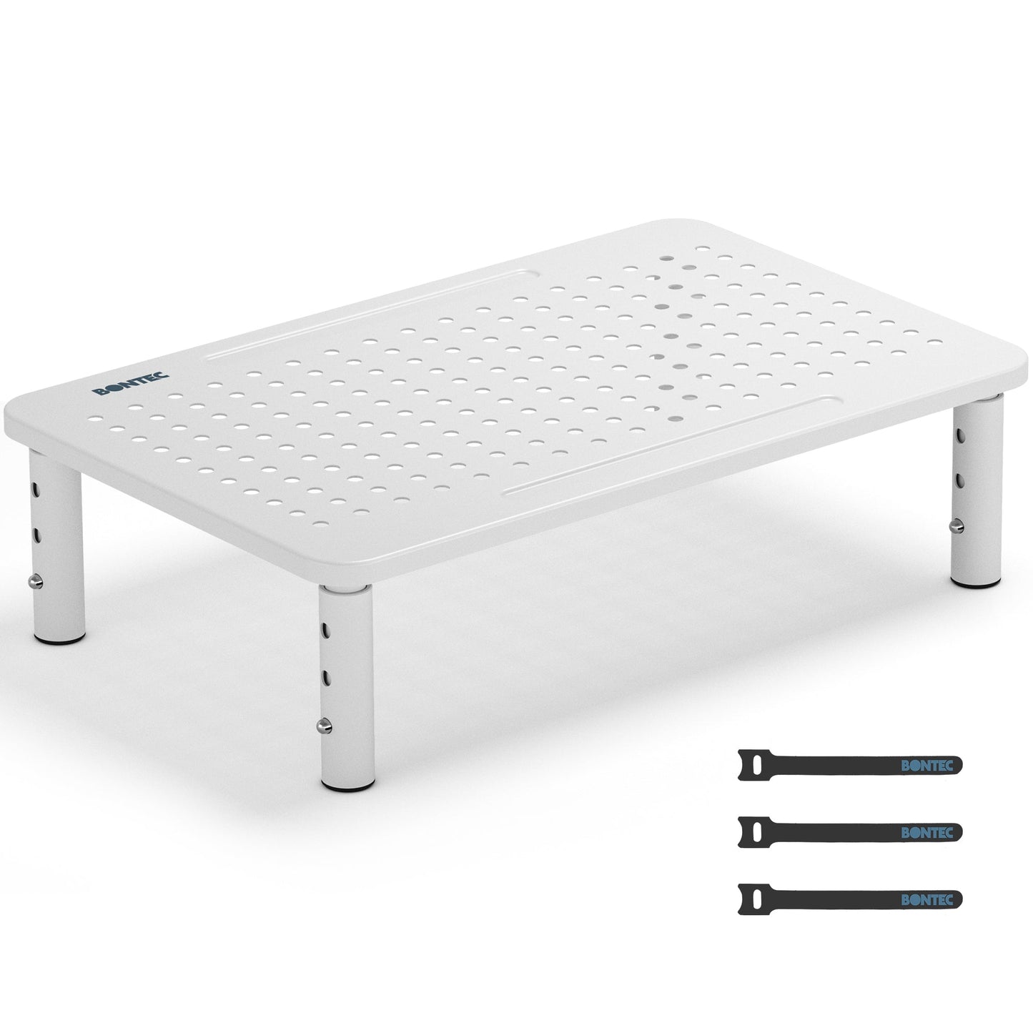 BONTEC PC Monitor Riser Adjustable Height Adjustable Metal Screen Riser