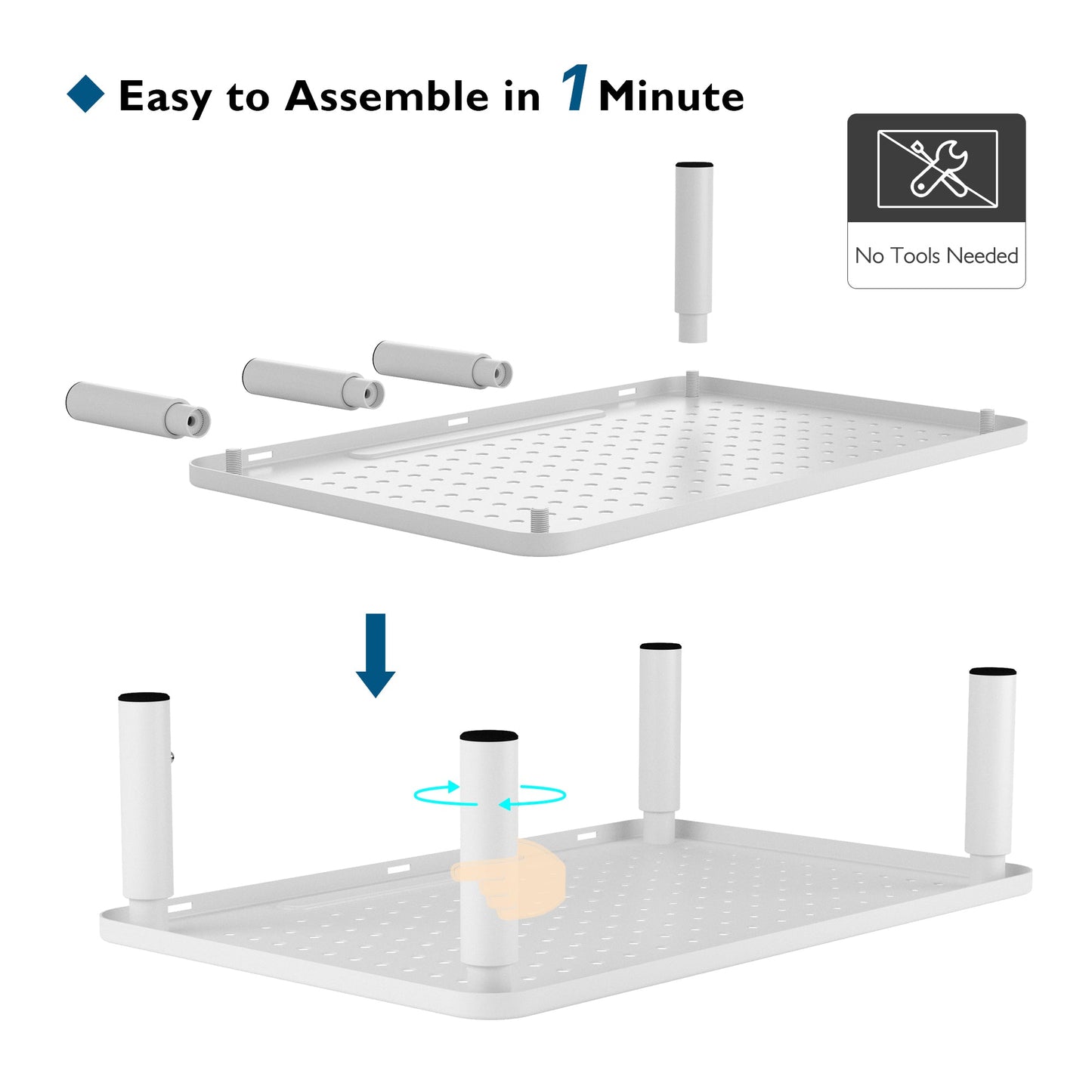BONTEC PC Monitor Riser Adjustable Height Adjustable Metal Screen Riser