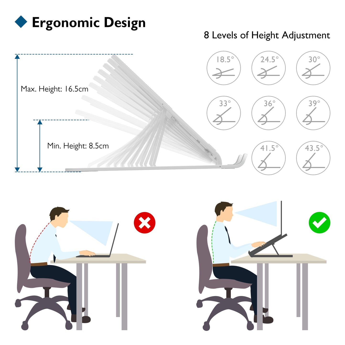 FOLDABLE Portable Laptop Stands for 10-16 inch Laptops Tablet