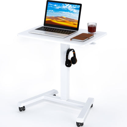 BONTEC 65 × 45cm Mobile Standing Desk with 4 Rolling Castors
