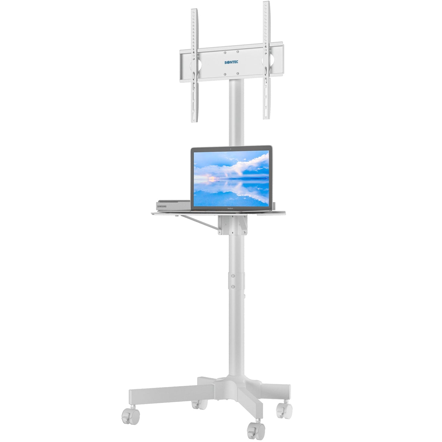 BONTEC Mobile TV Stand on Wheels for 23-55 inch Plasma/LCD/LED TVs