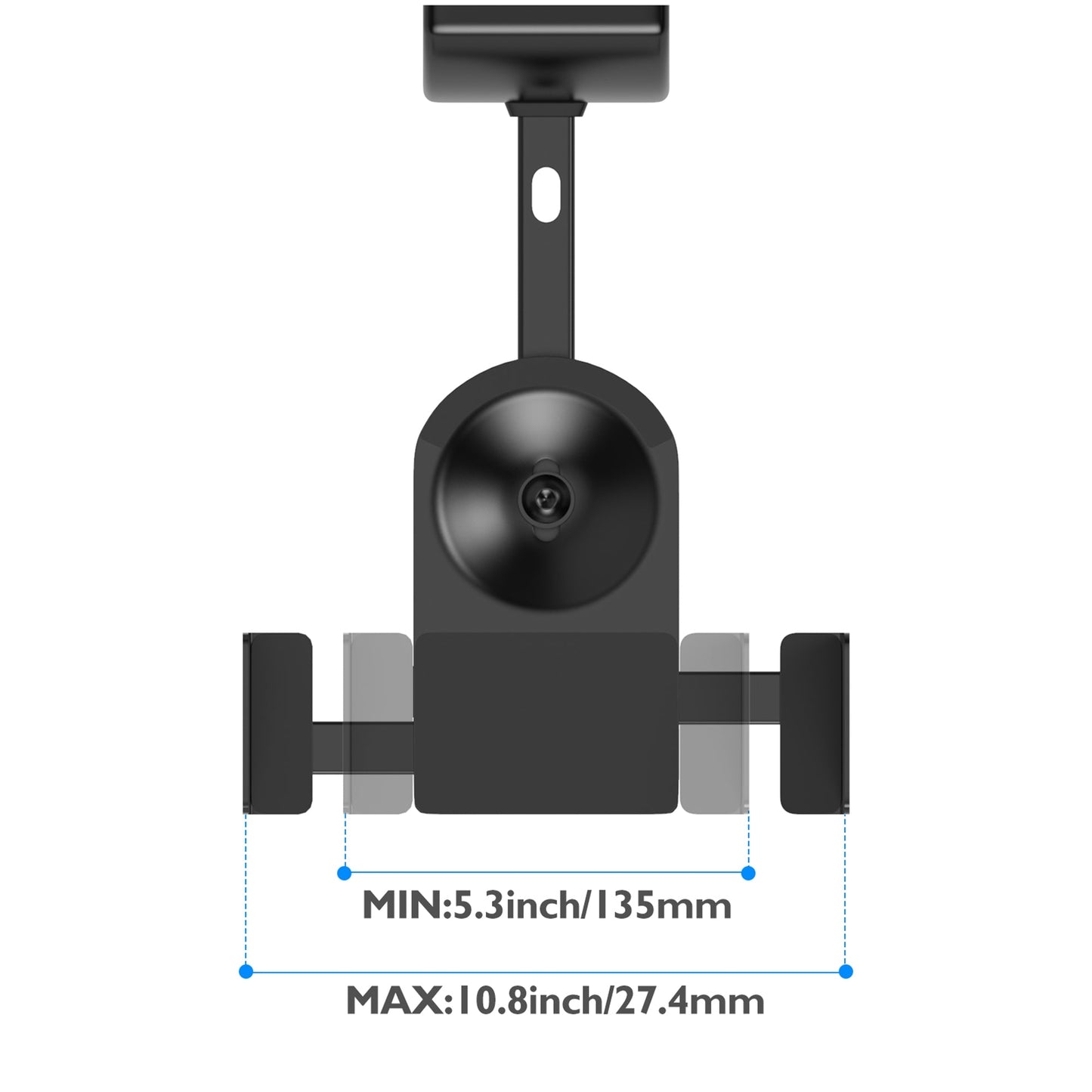 BONTEC Universal Dual Side Clamping Bookshelf Speaker, Wall Mounting Bracket for Large Surrounding Sound Speakers, Tilt & Swivel Satellite Speaker Wall Mount, Hold up to 15kgs (1 Pair Black)